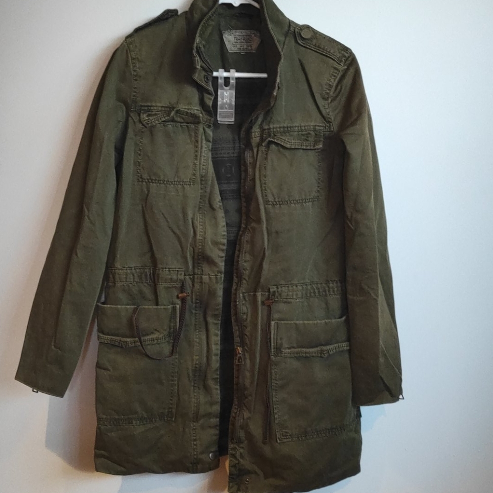Zara Green spring jacket with pockets